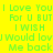 A bright yellow background with green text repeating 'I Love You I Love You For U BUT I WISH I Would lov Me back' and a pink rectangular overlay shifting position across frames.