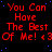 Red text on black background with blue dots repeats 'You Can Have The Best Of Me! <3' across three , with a gray rectangle in the bottom-right corner