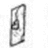 A grayscale pixelated icon depicting a rectangular frame with internal geometric shapes and lines, set against a white background.