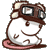 Pixelated cartoon rodent with brown fur, white belly, and pink tail wearing aviator goggles on a gray background.