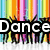 A static image with a rainbow-colored striped background, a rainbow-colored flower, and text reading "DanceDream" and "Colour".