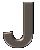 Four variations of a stylized letter J in brown tones with metallic highlights on gray background.