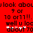 Red background with black pixelated text reading 'u look abou look abou 9 or 9 or 10 or11!!. well u loc about70' and white star-like symbols over the last two digits.