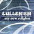 A static icon with a blue and white abstract background featuring curved lines, displaying text in two horizontal bands.