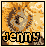 Pixelated image of a character with brown hair and gray face against orange-yellow background, text 'jenny' at bottom left.