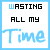 six showing a static image with text "WASTING ALL MY Time" where the 'I' in WASTING changes color across observations