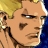 Pixelated cartoon-style icon of a character's face with light skin tone, visible facial features including eyes, nose, mouth, and hair, set against a background with yellow and blue sections.