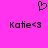 Pixelated heart symbol above two identical text strings on bright pink background.