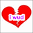 Red broken heart icon with text overlays in various colors across six , each showing different phrases
