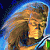 Pixelated image of a person with light brown hair and yellow-toned skin against a blue gradient background.