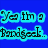 Blue background with cyan text reading 'Yes I'm a band geek. Got a problem with it?' and a blue cartoon head silhouette.