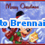 Mickey Mouse in Santa outfit holding a candle, with 'Merry Christmas' text and blue 'to Brenna' overlay on a snowy background.