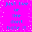 A static pixel art image with bright cyan text on a solid magenta background, displaying repeated phrases arranged in two