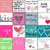 Animated sequence showing a of small icons transitioning to a heart-shaped neon sign with 'LOVE FOR MECE' text and pixelated hearts