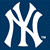 A white stylized 'NY' monogram on a dark blue pixelated background with no additional text or symbols.