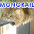 Animated sequence showing a cat interacting with various objects including monorail, sniper rifle, and ceiling