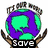 Animated icon shows a globe with purple and green continents held by hands, transitioning to a recycling symbol with blue, white, and green elements, then to a green recycling symbol with a globe inside.