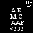 Pixelated white text and symbols on black background, with heart symbol above text