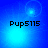 Blue gradient background with four identical text labels and shifting light effects across frames.