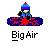 Pixel art icon of a figure in blue and purple winter gear on a snowboard with red splatter effects, labeled 'Big Air' below.