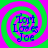Four identical spiral patterns with green and pink concentric circles, each containing blue text reading 'Tort Loves Joe' in a pixelated font.