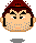 Pixelated character head with red cap, black sideburns, and gray stubble in four expressions on gray background.