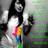 Black-and-white image of a person with colorful text on their chest, surrounded by white pixelated text on black background.