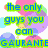 A static image with three vertical showing character portraits and overlaid text, each featuring distinct background colors and styles