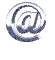 A silver @ symbol icon rotates through multiple angles against a gray background, showing different perspectives of its 3D metallic surface.