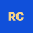 Blue background with pixelated yellow letters RC centered in the frame.