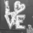Pixelated grayscale icon with white stylized text 'HE' on dark gray background, featuring a heart symbol replacing the top curve of the letter H.