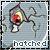 identical pixelated icons showing a cartoonish creature with red eyes and a yellow beak-like mouth, each labeled 'hatched' below