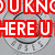Red and white pixelated text overlays a gray background with circular patterns, displaying partial phrases like 'UKNCR IN TH' and 'HERE U JUNGLE'.
