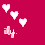 12 pixelated pink and magenta with white hearts, each containing distinct text fragments like 'I', 'Love', 'You', and '= )' in varying shades