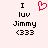 Pixelated text and symbols on a light background, with one version showing a red heart symbol replacing the 'u' in 'luv'.