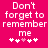 Pixelated text on bright pink background with heart symbols below, showing two identical frames side-by-side.