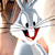 A 2x2 contact sheet of three animated frames showing a cartoon rabbit character with gray fur, white muzzle and chest, red mouth interior, black eyes, long ears, and whiskers in various expressions against different backgrounds.