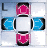 Animated icon with pink house-shaped top and bottom, blue arrow-side elements, white center displaying 'LOVE' text in