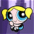 A pixelated cartoon character with yellow pigtails and blue eyes on a purple background, next to green text reading "Original Icons .com" on a dark green background.