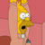 Pixelated yellow cartoon character with wide eyes and open mouth against pink background, holding small white object.