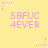 Yellow background with pink pixelated text 'SBFUC 4EVER' repeated in a pattern, surrounded by small pink stars and dotted lines