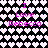 Pixelated icon with repeating heart pattern background and pink text reading "I Love Rebecca" in two mirrored sections.
