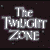 A 2x2 contact sheet of four grayscale frames from an animated icon featuring The Twilight Zone title and character faces transitioning to a skull.
