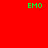 Red background with green pixelated text 'EMO' on left and right sides, faint red heart outline behind left text.