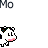 Pixelated cow animation with increasing 'Moo' text across frames, displayed in a contact sheet layout.