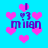 Pixelated blue background with pink heart shapes and purple text reading 'I ❤️ milan' in a repeating pattern.