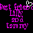 Pixelated text reads 'Best friend' above 'Lily' and '90d' with 'tammy' below, all in purple on black, with a white heart cursor hovering over 'Best friend' text.