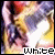 Pixelated image of a person in a white dress with a blurred background, showing text 'white' at the bottom left and 'wedding' at the bottom right.