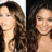 Two side-by-side images of a woman with long brown hair against a blue background with red text reading THEY ARE HOTT.