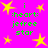 A static image with a bright pink background featuring yellow stars and green text reading "i heart jefree star" in pixelated font.